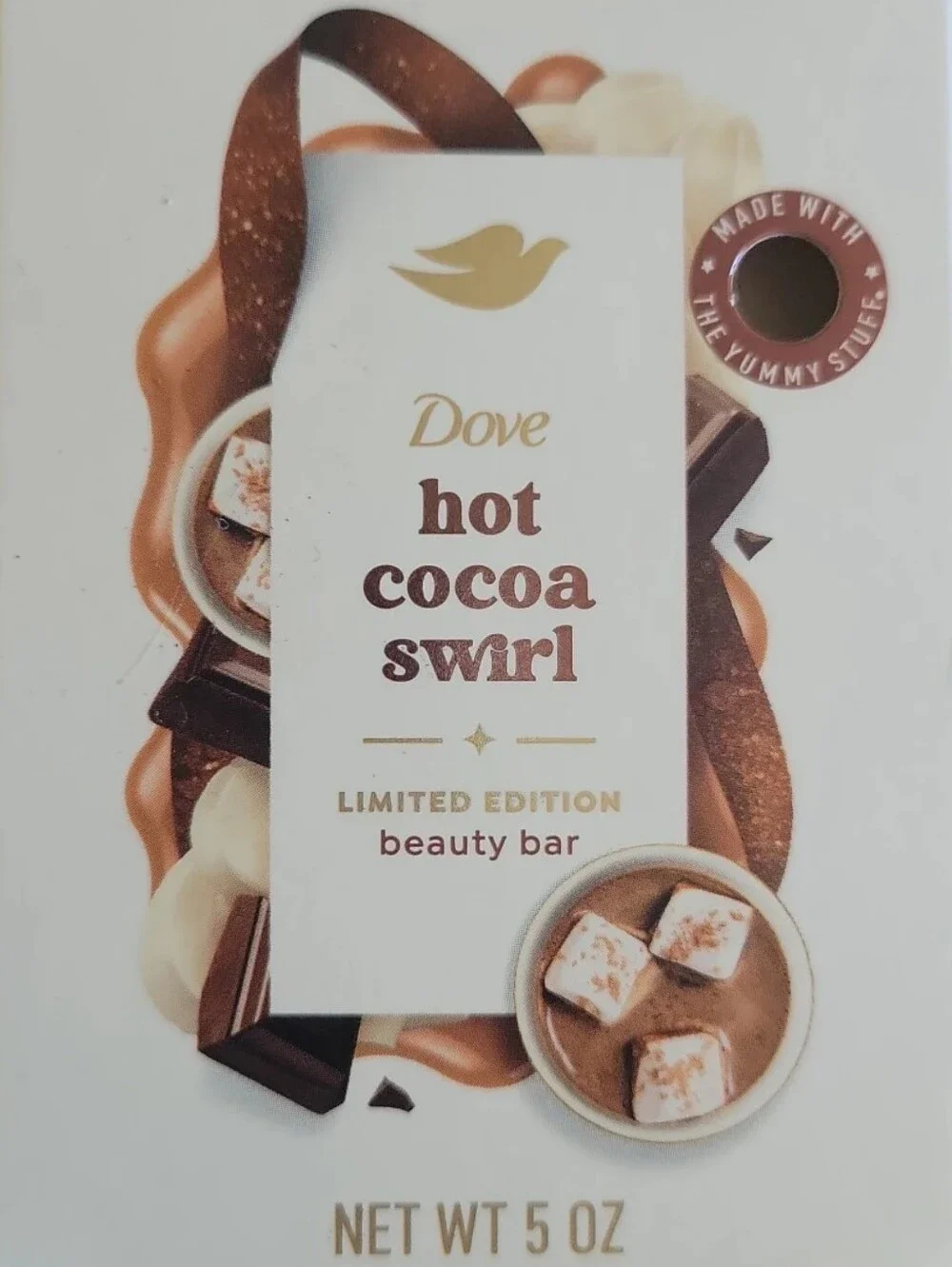 1 Bar Dove Limited Edition Holiday Treats Lotion Soap HOT COCOA SWIRL Scent 5oz